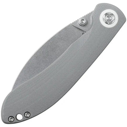 Vosteed Nightshade TS Linerlock Knife - Nitro-V Blade with Stonewashed Finish and Gray G10 Handle by Vosteed