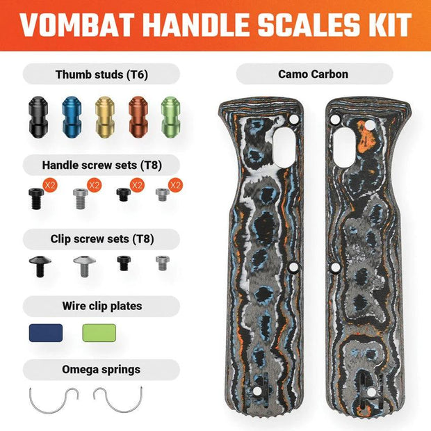 Vosteed Vombat Handle Gulf Camo CF W0102 by Vosteed