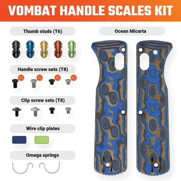 Vosteed Vombat Handle Scales Ocean W0106 by Vosteed