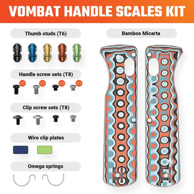 Vosteed Vombat Handle Scales Coral W0108 by Vosteed