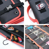 Vosteed Knife Roll X0116 - Durable 15 Knife Organizer For Knife Enthusiasts With Hook And Zipper Pocket by Vosteed