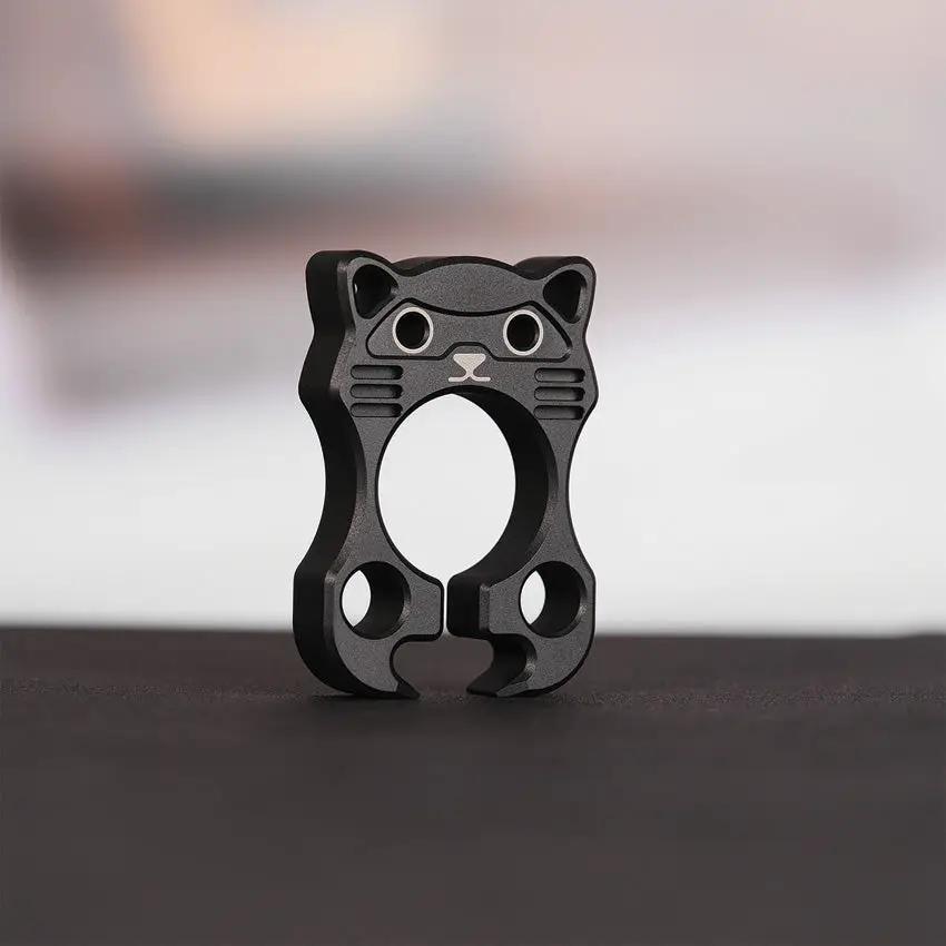 Vosteed Drunk Raccoon Opener - Black PVD Coated Titanium Body With Lanyard Loop For EDC Enthusiasts by Vosteed