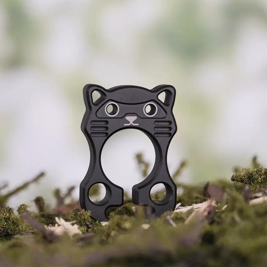 Vosteed Drunk Raccoon Opener - Black PVD Coated Titanium Body With Lanyard Loop For EDC Enthusiasts by Vosteed