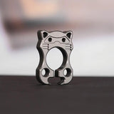 Vosteed Drunk Raccoon Gray Titanium Bottle Opener With Lanyard Loop - Durable Lightweight EDC Companion by Vosteed