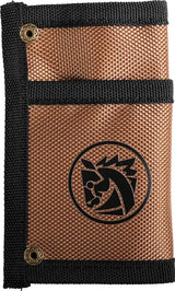 Vosteed Knife Pouch X0131 Three Pocket Nylon Folding Sheath Brown And Black For EDC Enthusiasts by Vosteed