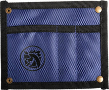 Vosteed Knife Pouch X0132 5 Inch Nylon Foldable Pouch Blue Black For EDC Enthusiasts - Durable 3 Pocket Organizer