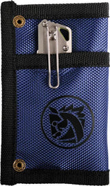 Vosteed Knife Pouch X0132 5 Inch Nylon Foldable Pouch Blue Black For EDC Enthusiasts - Durable 3 Pocket Organizer by Vosteed