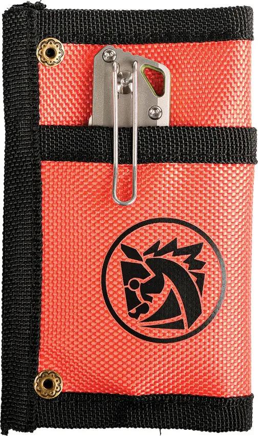 Vosteed Knife Pouch Orange X0133 - Three Pocket Nylon Organizer For EDC Enthusiasts, 5 Inch Foldable by Vosteed