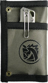 Vosteed Knife Pouch Three Pocket Nylon 5-Inch - Secure Metal Snap Closure For EDC Durable Hang Pack by Vosteed