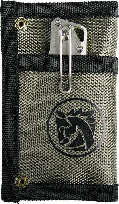Vosteed Knife Pouch Three Pocket Nylon 5-Inch - Secure Metal Snap Closure For EDC Durable Hang Pack by Vosteed