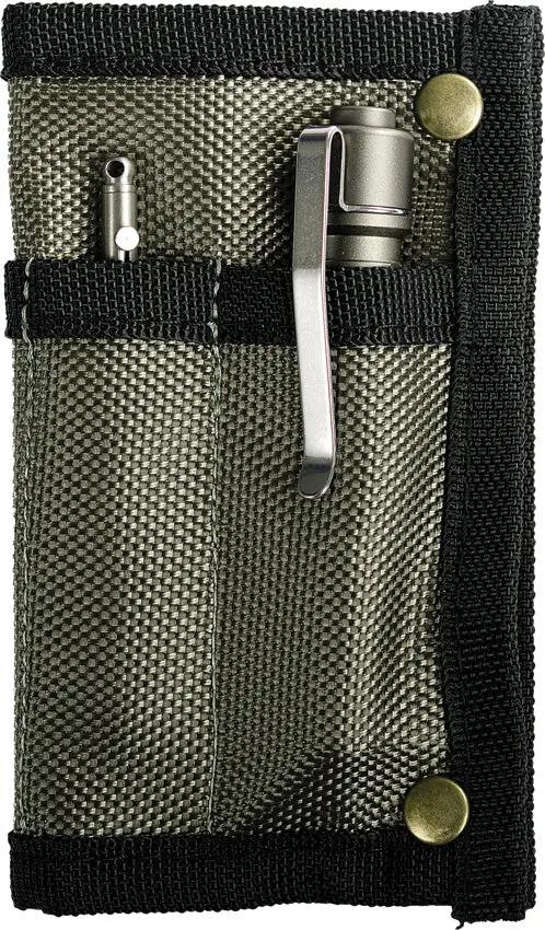 Vosteed Knife Pouch Three Pocket Nylon 5-Inch - Secure Metal Snap Closure For EDC Durable Hang Pack by Vosteed