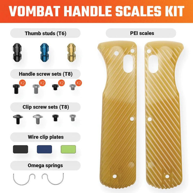 Vosteed Vombat Handle Scale Kit PEI X0138 by Vosteed