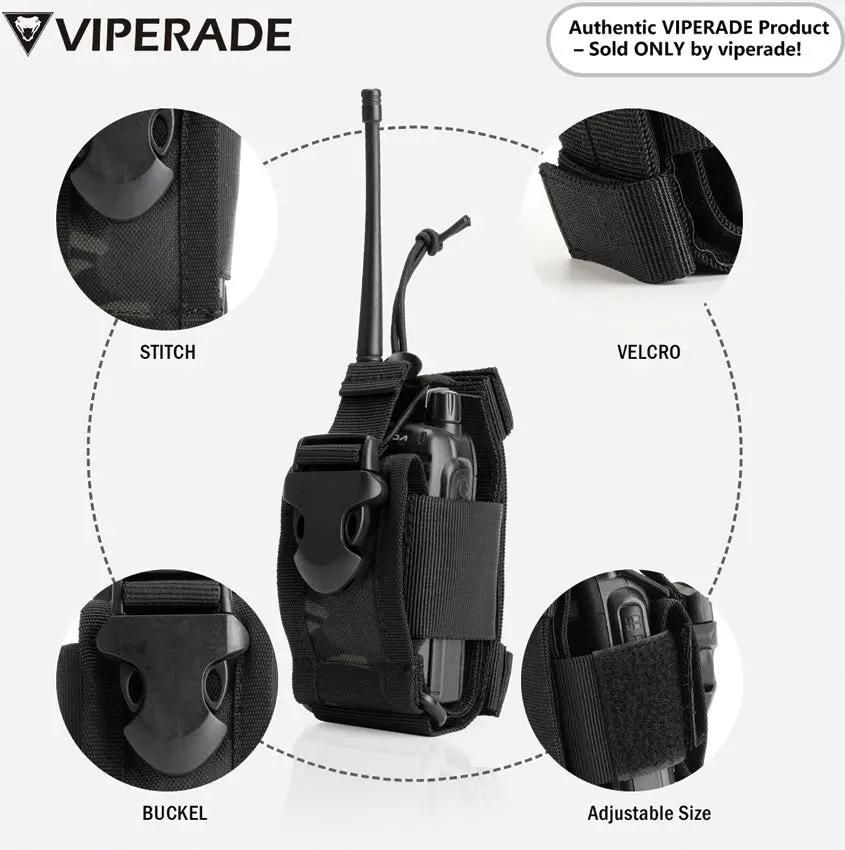 Viperade CHA1 Radio Pouch - Water Resistant MOLLE Compatible Nylon Storage For Most Radios by Viperade