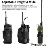 Viperade CHA1 Radio Pouch - Water Resistant MOLLE Compatible Nylon Storage For Most Radios by Viperade