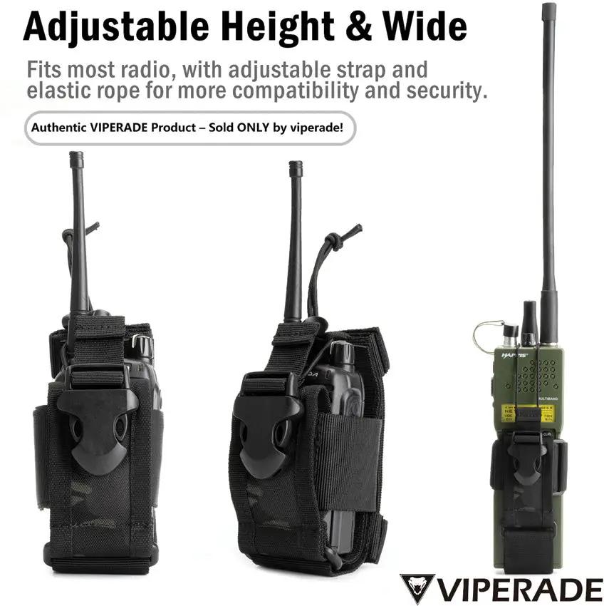 Viperade CHA1 Radio Pouch - Water Resistant MOLLE Compatible Nylon Storage For Most Radios by Viperade