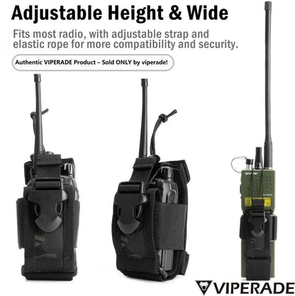 Viperade CHA1 Radio Pouch - Water Resistant MOLLE Compatible Nylon Storage For Most Radios by Viperade