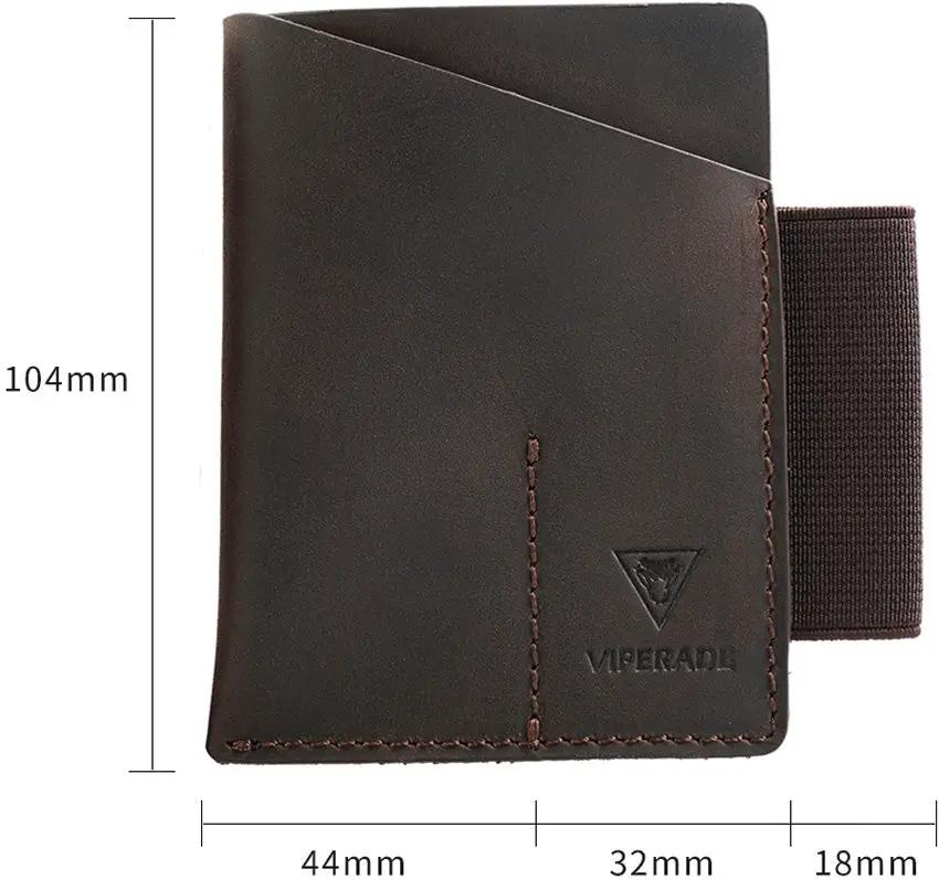 Viperade PJ12 EDC Pocket Organizer Brown Leather - Slim EDC Case For Small Tools Flashlights And Tactical Pens by Viperade