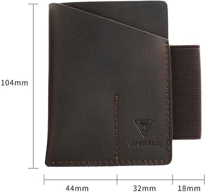 Viperade PJ12 EDC Pocket Organizer Brown Leather - Slim EDC Case For Small Tools Flashlights And Tactical Pens by Viperade