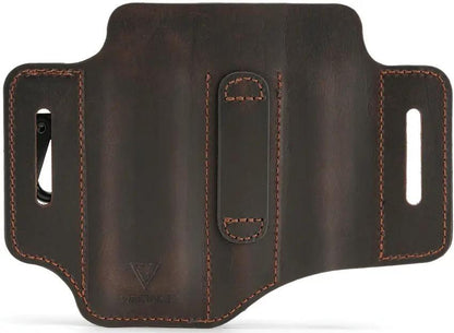 Viperade PJ29 Multi Tool Belt Sheath - Brown Leather Pouch With Flashlight Holder And Wide Pocket by Viperade