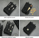 Viperade VE1 Organizer Pouch Black - Durable 500D Oxford Fabric EDC Pouch With MOLLE Front Zipper Pocket by Viperade