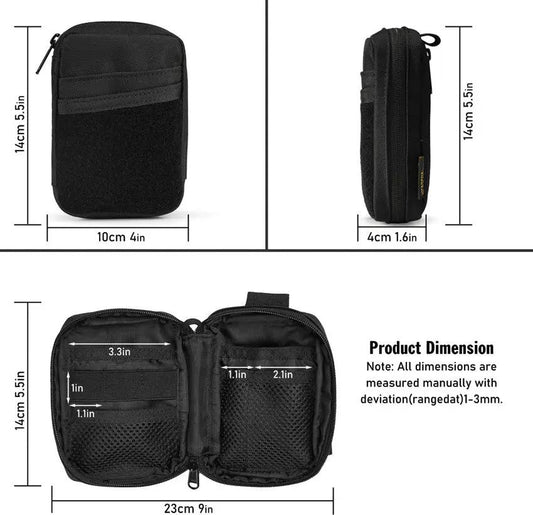 Viperade VE26 EDC 8-Pocket Organizer - Black 500D Polyester EDC Bag For Everyday Carry And Gear by Viperade