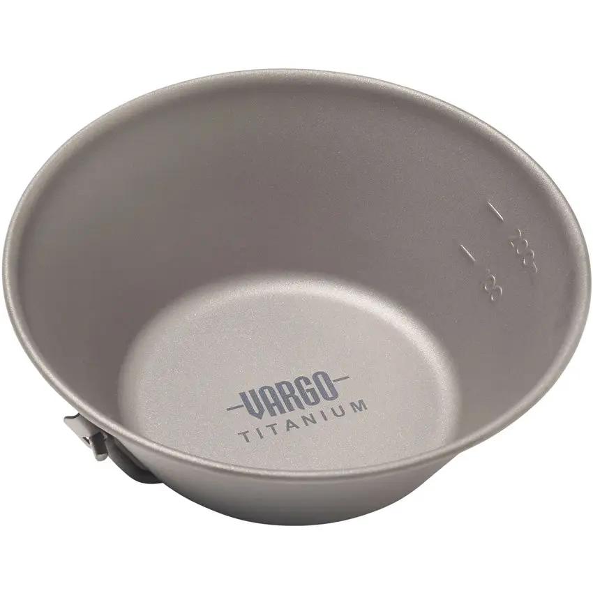 Vargo Sierra Cup Titanium 300ml Ultralight Camp Pot - Dual-Use Cup And Pot With Foldaway Locking Handle by Vargo