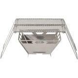 Vargo Fire Box Grill 2.0 T-320 - Ultralight Backcountry Biomass Camp Grill With Hinged Grate by Vargo
