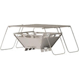 Vargo Fire Box Grill 2.0 T-320 - Ultralight Backcountry Biomass Camp Grill With Hinged Grate by Vargo