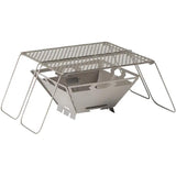 Vargo Fire Box Grill 2.0 T-320 - Ultralight Backcountry Biomass Camp Grill With Hinged Grate by Vargo