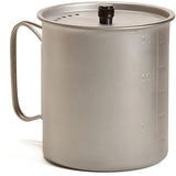 Vargo Ti-Lite Mug - Lightweight Titanium Cup With Strainer Lid And Foldaway Handles by Vargo