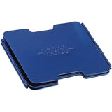 Vargo Aluminum Windscreen Blue T-421 - Fold Flat Portable Stove Wind Screen With Vent Cutouts And Pot Support by Vargo