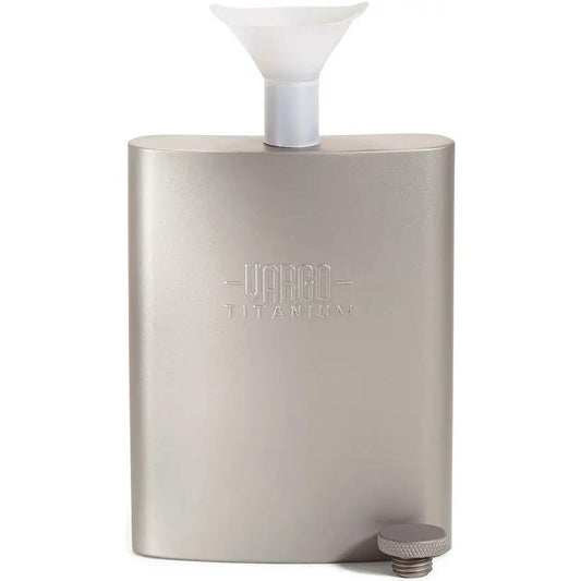 Vargo Titanium Funnel Flask T-447 - Patent-Pending Integrated Silicone Funnel For Easy Filling by Vargo