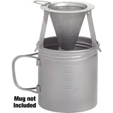 Vargo Travel Coffee Filter Titanium T-474 - Foldable Titanium With Double Mesh And Talon Folding Legs by Vargo