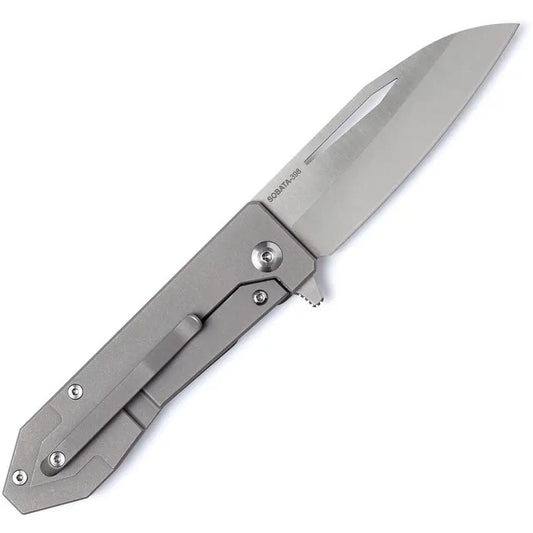 Vargo Sobata 398 Titanium Framelock EDC Knife - 3 Inch Sintered Titanium Ceramic Blade by Vargo