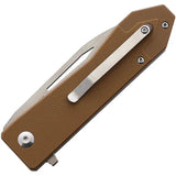 Vargo Sobata 815 Linerlock Knife - Premium EDC With Brown G10 Handle And Precision Drop Point Blade by Vargo
