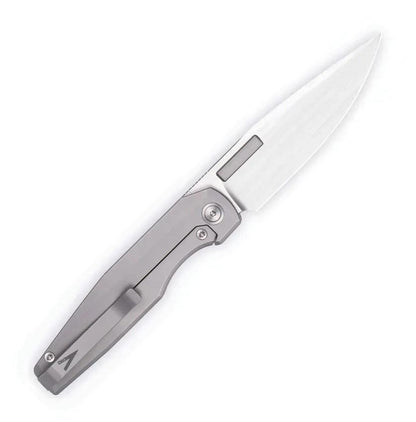 Vero Engineering Lux Mini Framelock Hand Satin - Bead Blast Titanium Handle, 4-Inch Closed EDC Knife by Vero Engineering