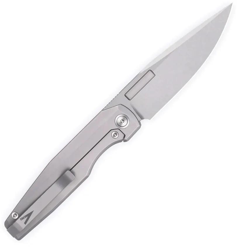 Vero Engineering Lux Mini Framelock - Titanium Bead Blast Handle With M390 Stonewash Blade by Vero Engineering