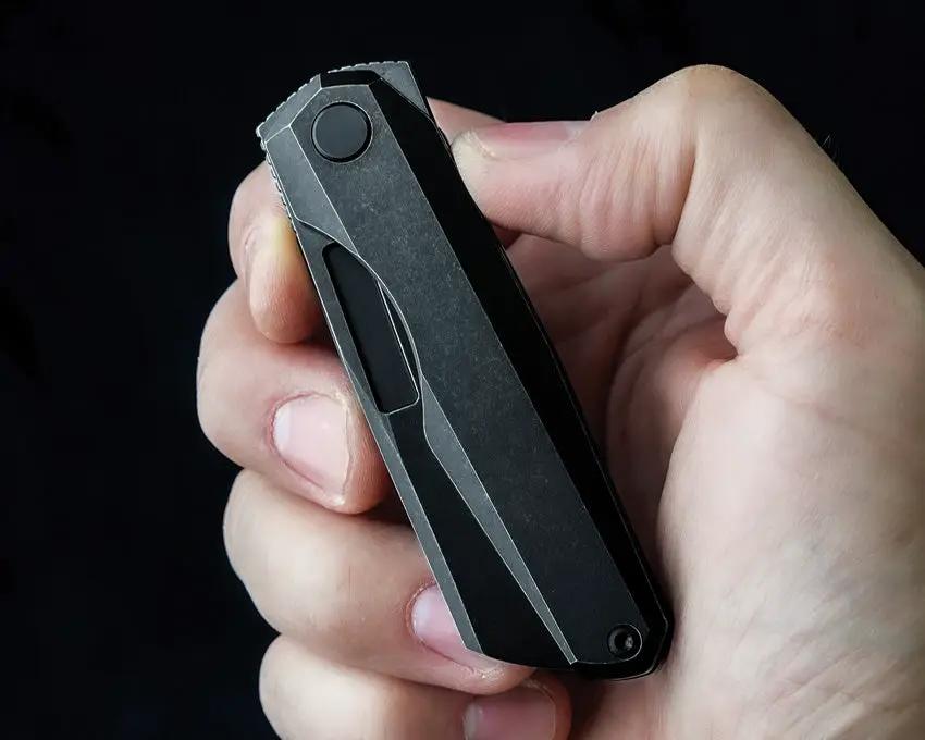 Vero Engineering Neuron Double Detent Folder - Bohler M390 Blade, Titanium Handle, Extended Tang by Vero Engineering