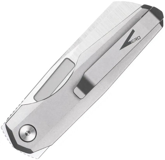 Vero Engineering Neuron Double Detent Folder - 2.75 Inch Bohler M390 Sheepsfoot Blade, Titanium Handle by Vero Engineering
