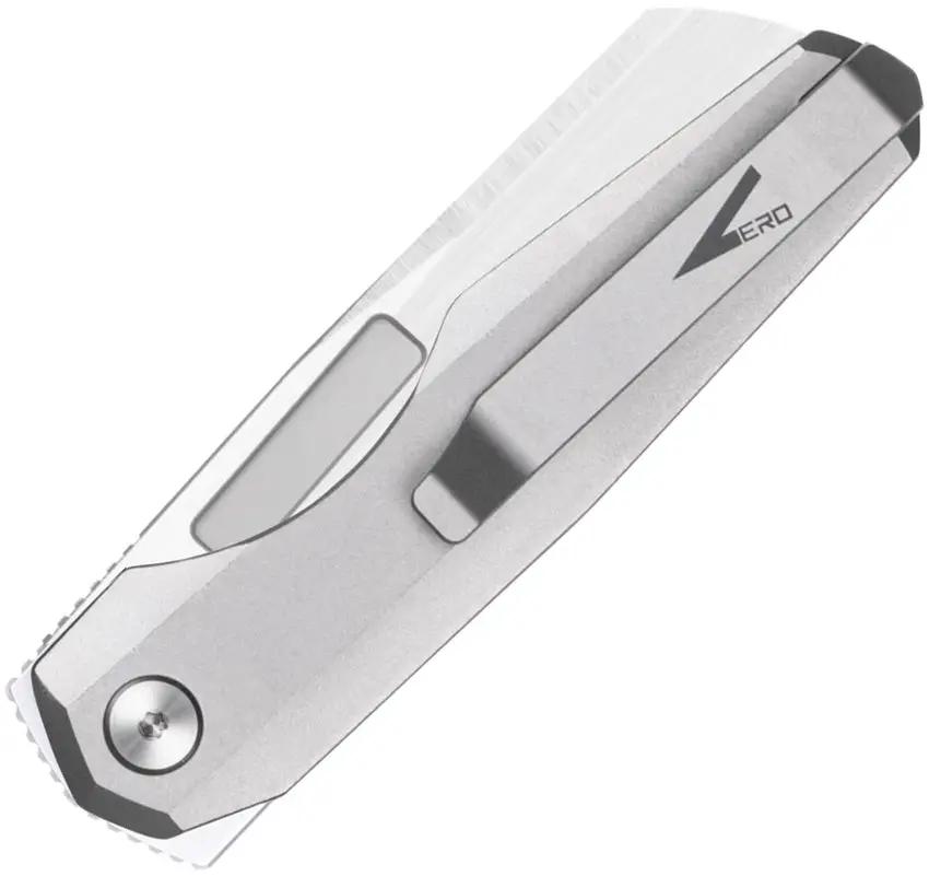 Vero Engineering Neuron Double Detent Folder - Titanium Handle And 2.75 Inch Bohler M390 Stainless Sheepsfoot Blade by Vero Engineering