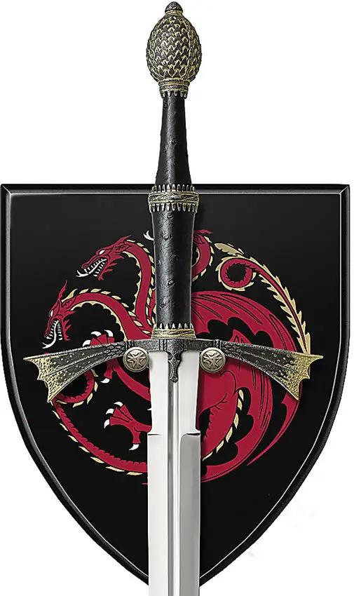 Valyrian Steel Dark Sister Sword Of Daemon - Display Replica With Targaryen Sigil Plaque by Valyrian Steel