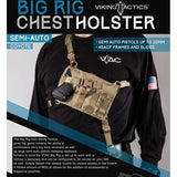 VTAC Big Rig Automatic Pistol Chest Rig By Viking Tactics MOLLE Compatible Coyote For Tactical Operators by Viking Tactics
