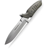 Viper Fearless Fixed Blade Knife - Durable Sleipner Steel 6 Inch Blade With Green Burlap Micarta Handle And Kydex Sheath by Viper