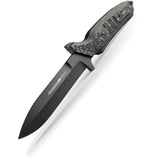 Viper Fearless Fixed Blade Knife - DLC Coated Sleipner 6 Inch Blade With Carbon Fiber Handle For Tactical Enthusiasts by Viper
