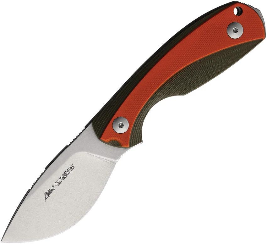 Viper Lille 1 Fixed Blade Org/Grn VT4022GGO by Viper