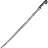 VT Daggers Caucasian Shashka - Satin Finish Stainless Blade With Etching, Silver Plated Handle And Scabbard by VT Daggers