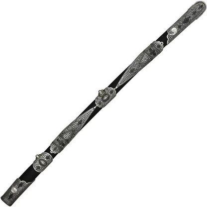 VT Daggers Caucasian Shashka - Satin Finish Stainless Blade With Etching, Silver Plated Handle And Scabbard by VT Daggers