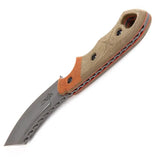 Viking Tactics Patriot Knife VTAC K3P 1095HC Full Tang For Tactical Use Canvas Micarta Handle And Tan Kydex Sheath by Viking Tactics
