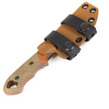 Viking Tactics Patriot Knife VTAC K3P 1095HC Full Tang For Tactical Use Canvas Micarta Handle And Tan Kydex Sheath by Viking Tactics