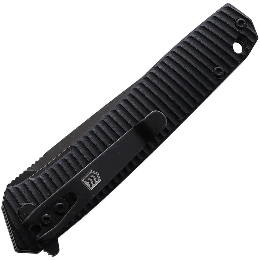 3V Gear Compass Knife React Linerlock For EDC Enthusiasts With Black G10 Handle And Compass Artwork by 3V Gear